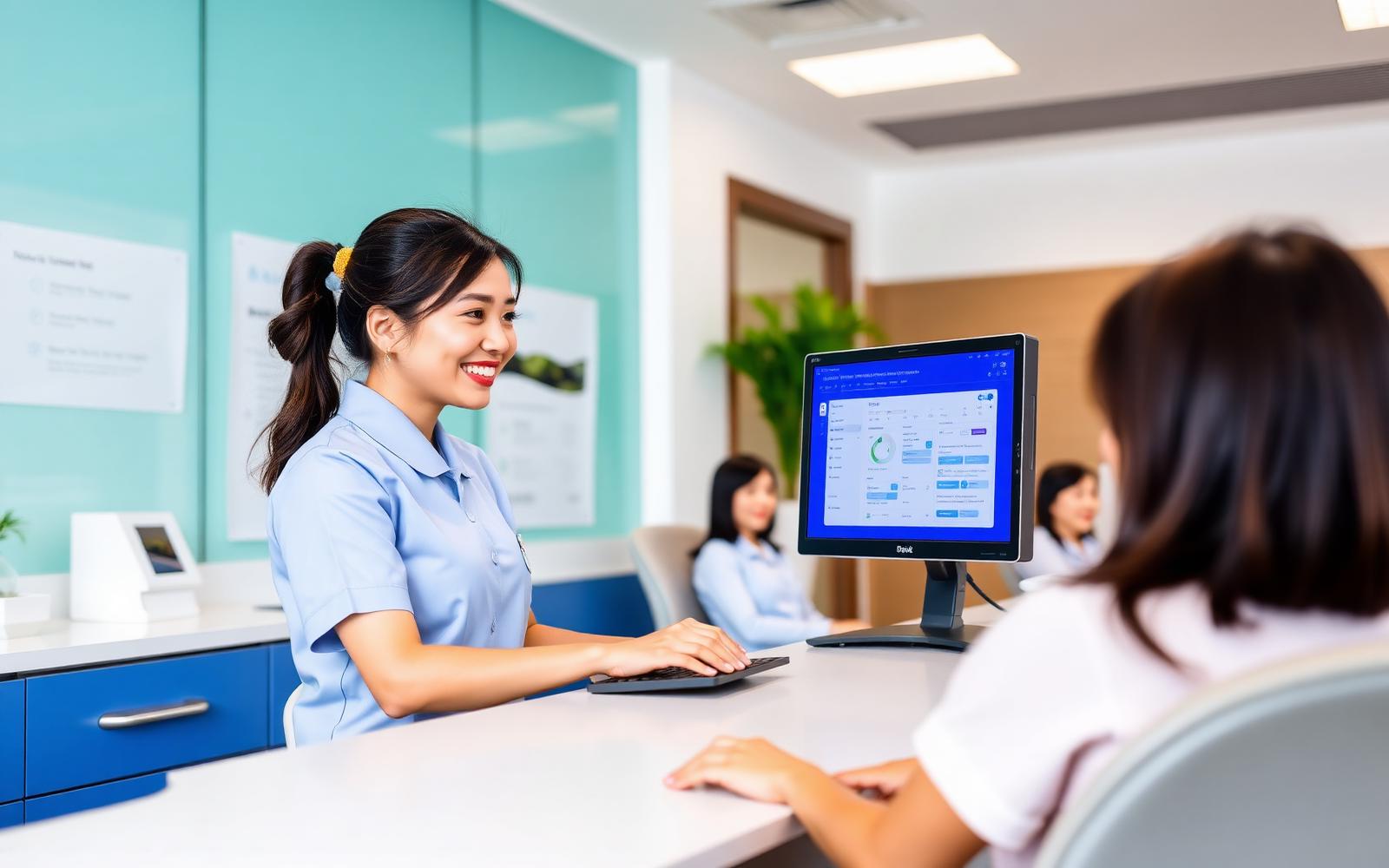 Nha khoa Thành Tâm Implant — Lễ tân tiếp nhận & đặt hẹn trực tiếp trên MedX CRM — không còn sổ hẹn giấy.