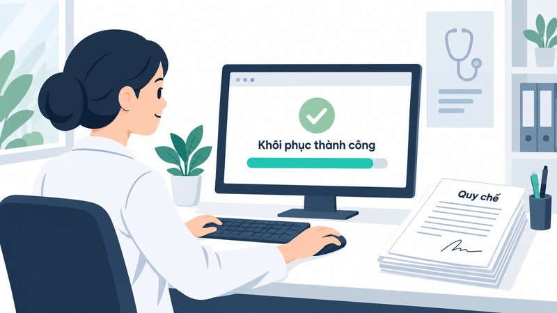 nghiệm thu nội bộ hệ thống bệnh án điện tử và ban hành quy chế quản lý hồ sơ
