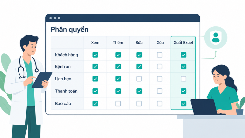 phân quyền theo vai trò để tránh sai lầm khi triển khai bệnh án điện tử trên MedX