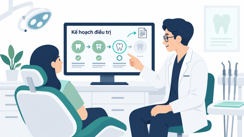 bác sĩ xem kế hoạch điều trị đã chuyển từ hồ sơ giấy sang bệnh án điện tử