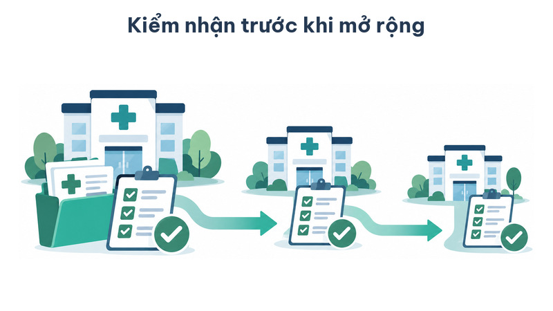 Kiểm nhận quy trình tại một cơ sở trước khi triển khai rộng trong chuỗi